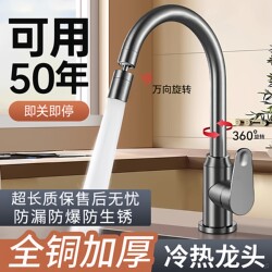 Jiumeiwang Kitchen Faucet Hot and Cold Two-In-One Sink Basin Splash-Proof Single Cold Dual-Use Universal Household