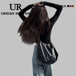 Ur Brand Women's 2025 New Casual Versatile Soft Leather Large-Capacity Tote Bag for Commuting, Shoulder and Crossbody Bag, Trendy