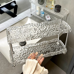 Bathroom Shelf High-End Acrylic Bathroom Countertop Cosmetics Storage Toilet Washroom Sink Shelf