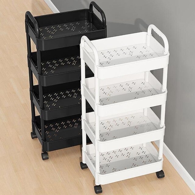 Trolley rack floor-standing multi-layer kitchen storage home living ...