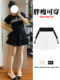 Black cake skirt skirt women's summer small fat large size anti-exposure high waist A-line puffy skirt layered pleated short skirt
