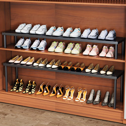 Large Shoe Cabinet with Layered Partitions, Extended Extra-Long Partitions, Telescopic Single-Layer Magic Shoe Divider, Partitioning and Compartmentalizing for In-Cabinet Storage