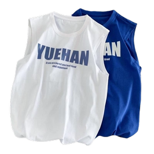 
Pure cotton American vest men's summer 2026 new loose sports fitness waistcoat undershirt sleeveless t-shirt ins trend brand