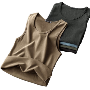 
DeRong sleeveless vest men's autumn and winter 2026 new velvet thickened warm inner vest bottoming waistcoat trendy