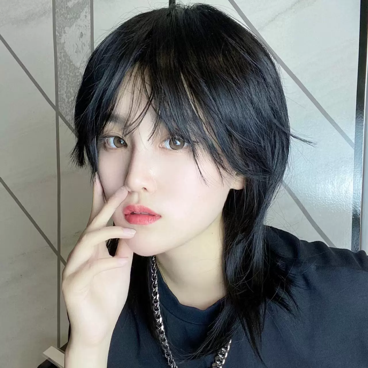 假发男狼尾网红韩版帅气鲻鱼头男女通用日系武士头