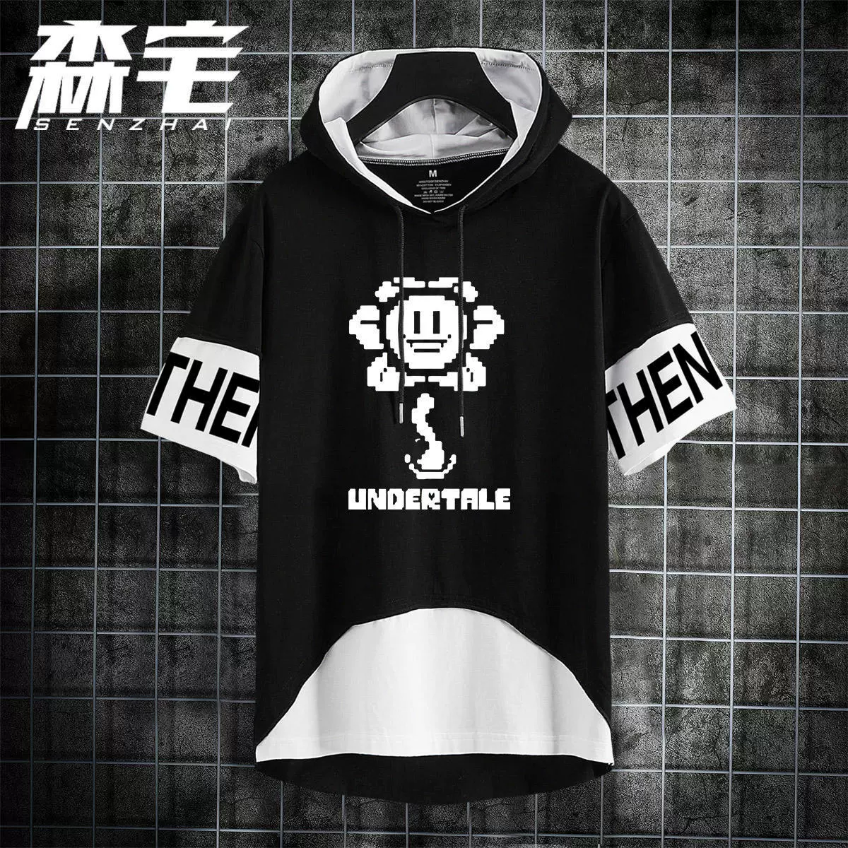 传说之下undertale太阳花游戏潮牌宽松衣服动漫周边联名短袖