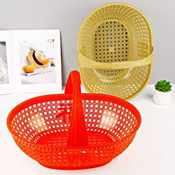 Bamboo basket, portable basket, picnic basket, bamboo woven basket, vegetable basket, shopping basket, hand-woven vegetable basket, large rattan basket