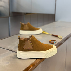 
Thick-soled high-top shoes autumn and winter new men's shoes popular men's shoes cotton shoes trendy fashion casual high-end trendy shoes