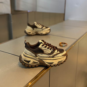 
2026 retro thick-soled dad shoes with polished color, high-end, light luxury, popular men's shoes, fashionable, casual and versatile