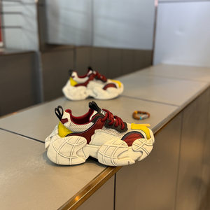 
2026 Thick-soled Design Lace-up Color Matching Trendy Men's Shoes High-end Internet Celebrities Same Style Niche Style