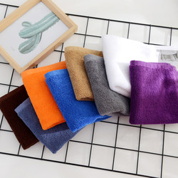 Hotel, Guesthouse, Kitchen, Kindergarten, All-Cotton, White, Pure Cotton, Coffee-Colored, Blue, Dark-Colored, Small Square Towel, Thickened, Absorbent Cleaning Cloth