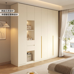 National ENF Grade Solid Wood One Door to Top Wardrobe For Home Bedroom Full Hanging Small Apartment Cream Coat Cabinet
