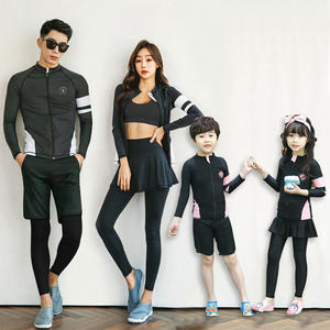 
Parent-child swimsuit couple diving suit women long-sleeved sun protection quick-drying surfing snorkeling suit men jellyfish suit hot spring swimsuit