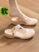 VEBLEN Croc Giày Nữ Mùa Hè Áo Khoác Ngoài Đế Mềm Chống Trơn Trượt Mẹ Jelly Dép Giày Đi Biển Nêm Sandal Dép dép đi biển đẹp