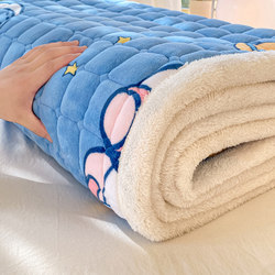 Autumn and Winter Milk Velvet Mattress Soft Pad Quilt for Home Use, Thickened Bed Mattress Pad for Dormitory Students, Single-Person Rental Use