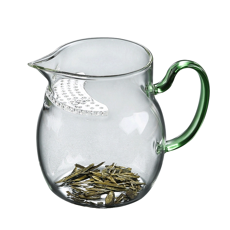 玻璃月牙公道杯茶漏一体绿茶泡茶杯过滤茶具高档大容量加厚分茶器 