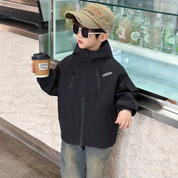 Boys' Workwear Jacket, Spring and Autumn 2026 New Model, Children's Spring Outfit, Functional Style Windbreaker, Korean Trendy Cool Clothing