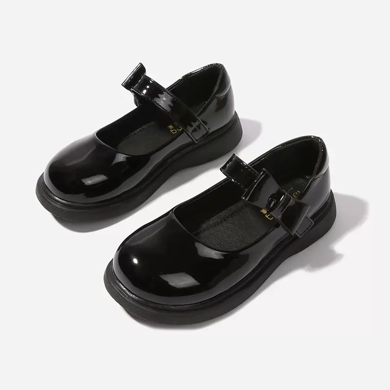 酷森马依女童皮鞋黑色软底小女孩钢琴演出鞋红色软底儿童单鞋学生