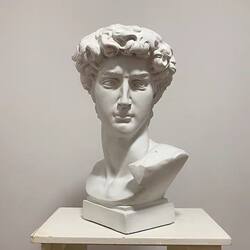 David Plaster Head Figurine Small to Medium Size Art Sketch Model Nordic Decorative Sculpture for Photography and Wedding