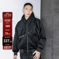 New Factor Black Spliced ​​baseball Uniform For Men In Autumn And Winter Thickened American High Street Trendy Brand Ma1 Pilot Jacket