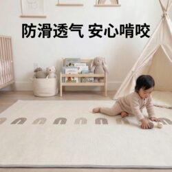 Baby Home Anti-Fall Crawling Mat, Thickened Non-Slip Formaldehyde-Free Crawling Mat for Infants, Foldable Children's Floor Mat