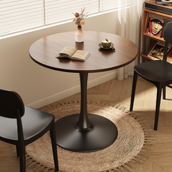 Medieval-Style Small Round Table, Simple and Casual Negotiation Table and Chairs, Home Dining Table, Balcony Milk Tea Shop Coffee Table