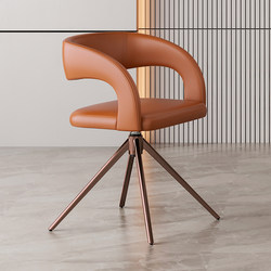 Leisure chair negotiation chair dressing chair home cafe rotating backrest light luxury designer reception chair 912