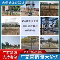 400m Obstacle Sea Crossing and Island Landing Training Equipment: Spiral Ladder, High and Low Bars, Tire Climbing Platform, Swing Platform, Wobble Ladder