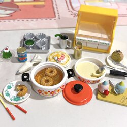 Rement Authentic Showa Period Dessert Time Miniature Food Toy Nostalgic Retro Dollhouse Scene Decoration Furniture