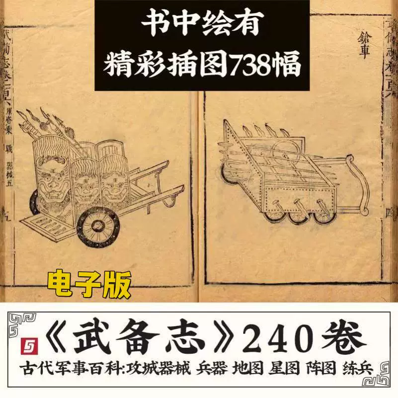 武备志240卷中国古代军事百科攻城武器装备舟车-Taobao Malaysia