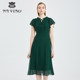 Ma Tiannu Shopping Mall same women's clothing in summer new solid color waist-length wide sway fresh dress fashionable