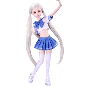 Baby love doll lolica custom 60cm makeup school uniform student simulation and replacement doll girl toys
