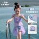 2025 new girls split swimsuits children girls princess skirt swimsuits mid-large children hot spring vacation swimsuit