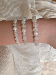 20Past11 Light Stream | Natural White Moonlight, Cool and Refreshing, New Chinese Style, Simple, Versatile and Exquisite Bracelet Gift