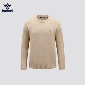 
HUMMEL2025 Autumn Knitted Versatile Men's Round Neck Pullover Sweater Simple and Casual
