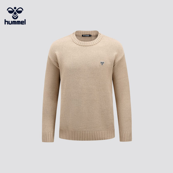 
HUMMEL2025 Autumn Knitted Versatile Men's Round Neck Pullover Sweater Simple and Casual