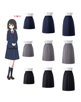 Pure Color School Supply Japanese JK Uniform School Uniform Pleated Skirt College Style Short And Long Skirt