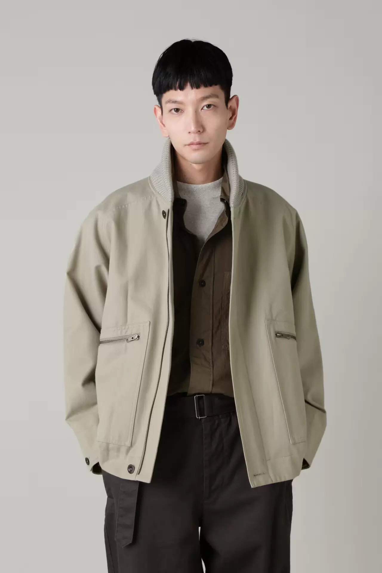 23AW代购MHL. COTTON WOOL DRILL 棉毛混纺材质夹克外套两色男-Taobao