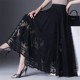 Lace skirt for women 2025 spring and autumn popular versatile A-line mid-length skirt with large mesh hollow fairy pleated skirt
