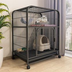 Cat Cage with Extra Large Free Space for Home Use, Indoor with Integrated Toilet, Cat Villa, Double-Layer Cat Cage, Three-Layer Cat Cage