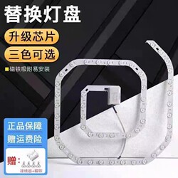 Led Ceiling Light Core Replacement Lamp Panel Round Energy-Saving Module Light Board Three-Color Remote Control Magnetic Super Bright Light Source