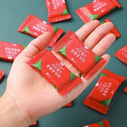 Disposable Red Small-Packaged Wood Pulp Towels, Portable Travel Face Towels, Creative and Cute