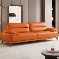 Business Office Sofa, Modern and Simple Office Reception and Negotiation Three-Seater Sofa and Coffee Table Combination Set