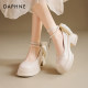 
Daphne Mary Jane Women's Shoes 2025 Summer New Beautiful Light Mouth Single Shoes Qianjin Pearl High Heels Small Leather Shoes