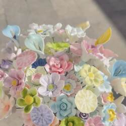 Jingdezhen Ceramic Flower Creative Gift Manufacturer Direct Sales, Hot-Selling at Stalls, Gift for Girlfriend, Teacher, Birthday Commemorative Gift