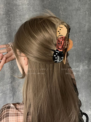 Zhao Lusi Style Cute Puppy Cartoon Hair Clip Large Size for Women with Thick Hair Niche Design Hair Clip Shark Clip