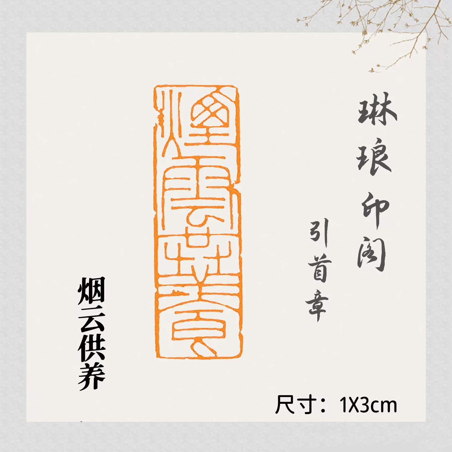 烟云供养 细朱文闲章篆刻成品书画书法引首章国画闲章
