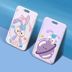 Star Dew Card Holder Wholesale Plastic Sliding Cover Student School Id Card Meal Card Badge Small Cartoon Work Id Card Holder Work Id Card