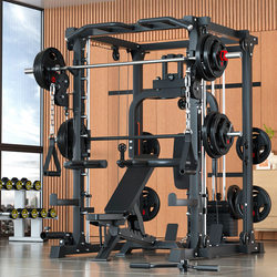 Foreign Trade Model Reinforced Iron Plate Birdcage Chest Press Smith Machine Strength Training Equipment Birdcage Gantry Fitness Machine