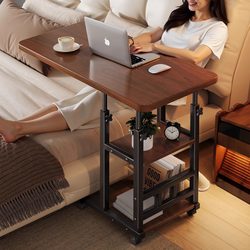 Zanmi Simple Bedside Table, Adjustable Height Multifunctional Bedside Table, Laptop Stand, Bed Table for Office Use, Writing Board, Movable Reading Table